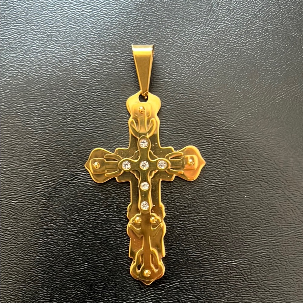 Stainless steel Gold Cross Pendant